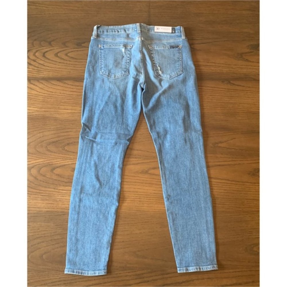 7 For All Mankind Sequin Destroy Ankle Skinny 30 - Picture 6 of 6